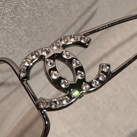 CHANEL  vintage silver gradient Swarovski CC’s sunglasses. - Picture 15 of 16